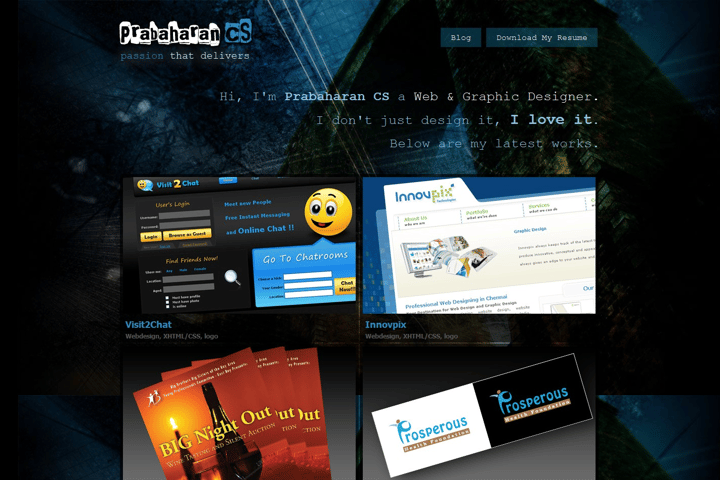 Prabaharan cs website preview